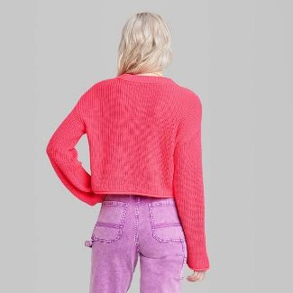 Small Women's Crewneck Boxy Pullover Sweater - Wild Fable™ - Picture 2 of 5